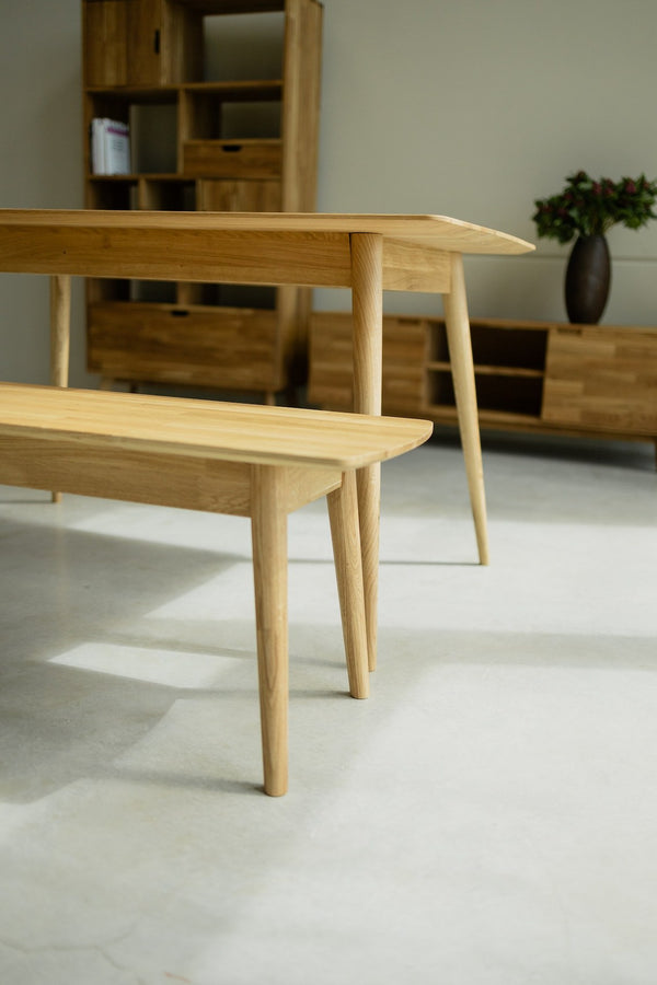NordicStory Banco de comedor madera maciza de roble
