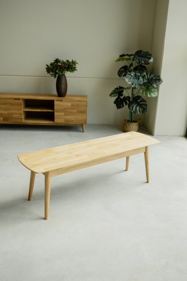 NordicStory Banco de madera maciza de roble sostenible