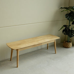 NordicStory Banco de madera maciza de roble sostenible