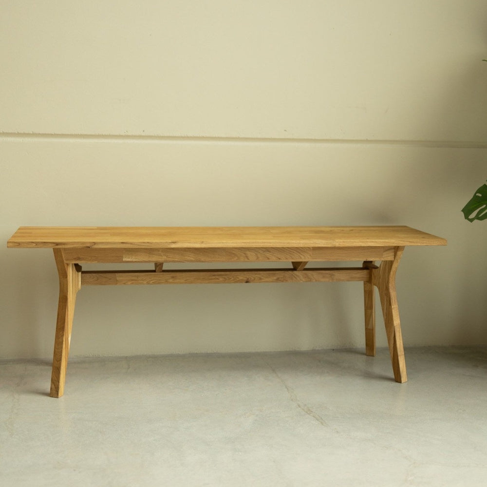 NordicStory Banco de madera maciza de roble sostenible