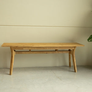 NordicStory Banco de madera maciza de roble sostenible