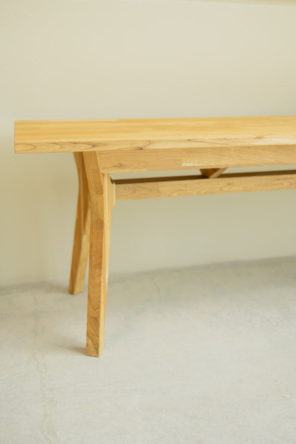 NordicStory Banco de madera maciza sostenible roble