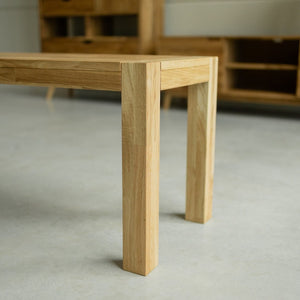 NordicStory Banco rustico de madera maciza de roble sostenible