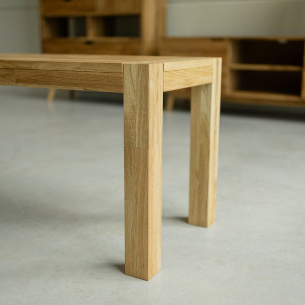 NordicStory Banco rustico de madera maciza de roble sostenible