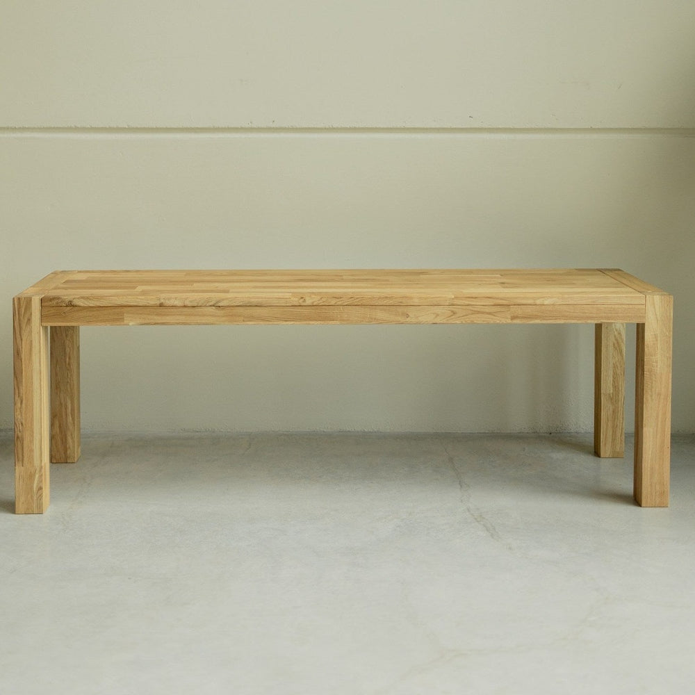 NordicStory Banco de comedor rustico de madera maciza de roble sostenible