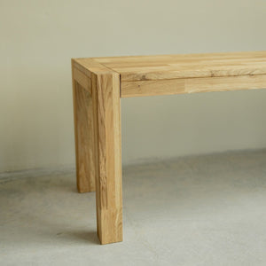 NordicStory Banco rustico de madera maciza de roble sostenible