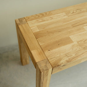 NordicStory Banco de comedor de madera maciza de roble sostenible diseño rústico