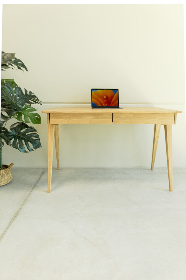  NordicStory Mesa escritorio de madera maciza de roble sostenible
