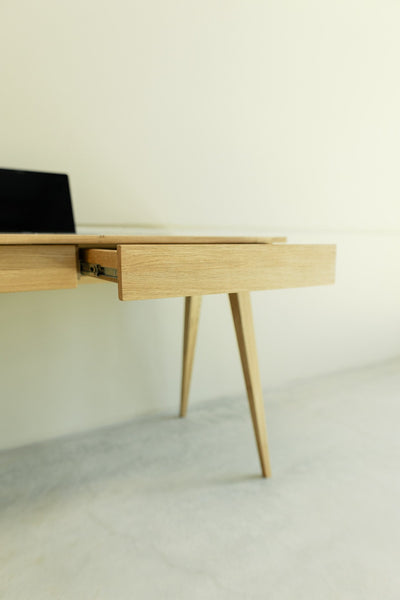  NordicStory Mesa escritorio de madera maciza de roble Berg