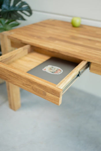NordicStory Mesa escritorio rústico de madera maciza sostenible roble 
