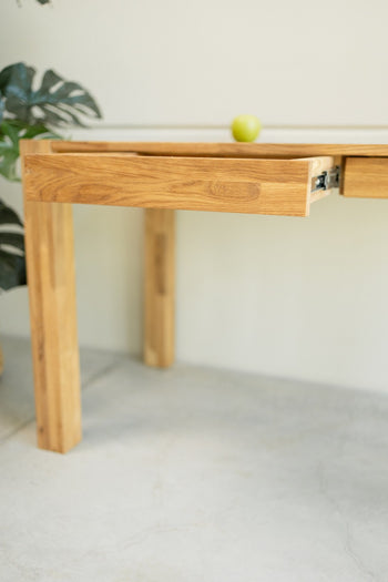 NordicStory Mesa escritorio de madera maciza de roble sostenible diseño rústico 