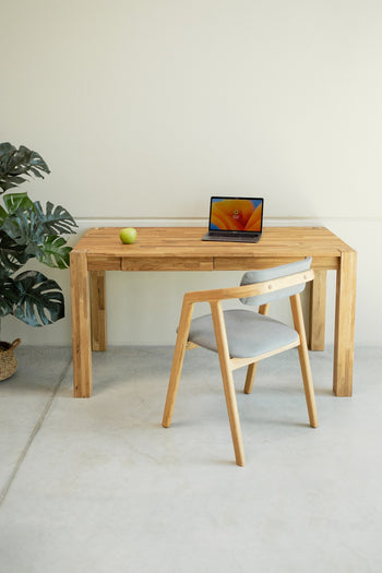 NordicStory Mesa escritorio de madera maciza de roble sostenible