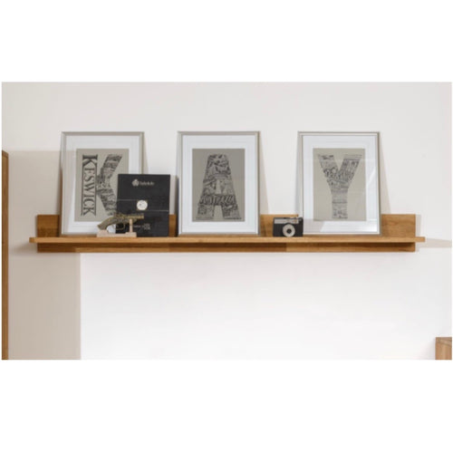 NordicStory Estante de pared de madera maciza de roble