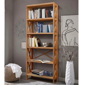 NordicStory Estanteria Libreria de madera maciza de roble