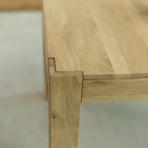 NordicStory Mesa extensible de comedor de madera maciza de roble 