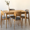 NordicStory Mesa extensible de comedor de madera maciza de roble