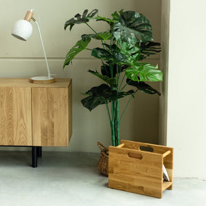 NordicStory Revistero de madera maciza roble 
