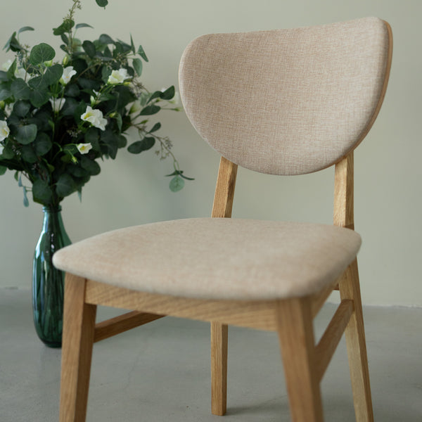 Pack of 2 or 4 Nova Dining Chairs, Solid Oak Frame, Upholstery | NordicStory