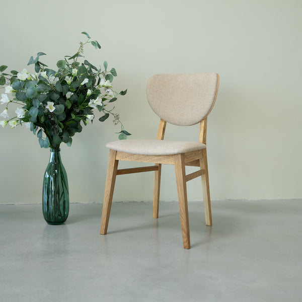 Pack of 2 or 4 Nova Dining Chairs, Solid Oak Frame, Upholstery | NordicStory