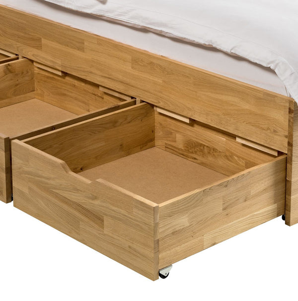 NordicStory Cama con almacenaje de madera maciza de roble Sofia 3