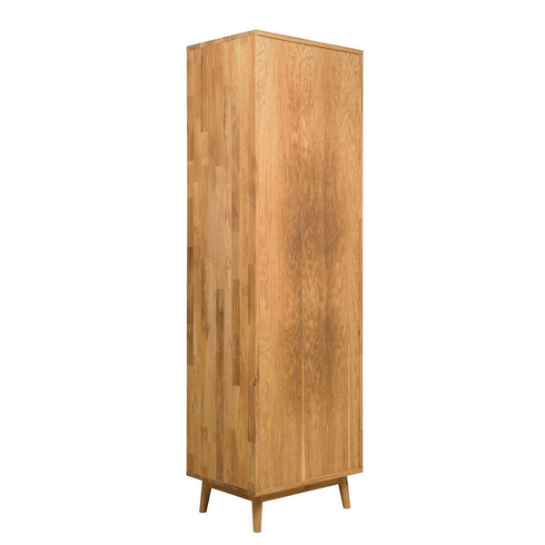 NordicStory Armario Vitrina de madera maciza de roble
