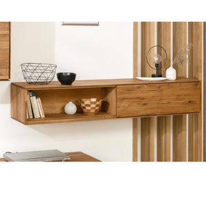 NordicStory Armario flotante de madera maciza de roble