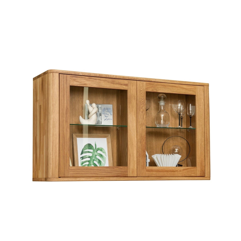 NordicStory Armario de pared de madera maciza de roble