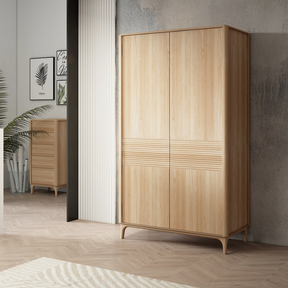Armario para ropa de madera maciza roble Oxford 2 RobleStore NordicStory
