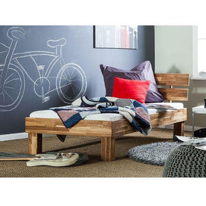 NordicStory Cama de madera maciza de roble