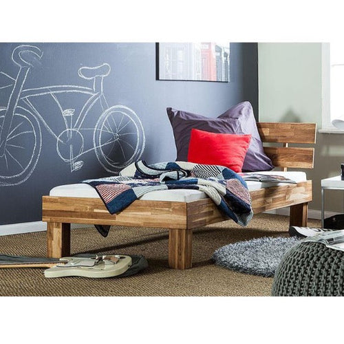 NordicStory Cama de madera maciza de roble