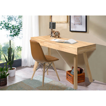NordicStory Mesa escritorio de madera maciza de roble 