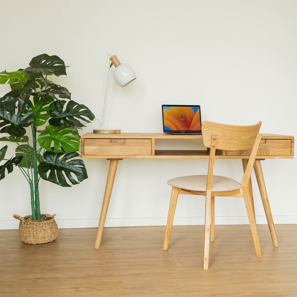 Mesa de escritorio de madera maciza【Estilo Clásico】