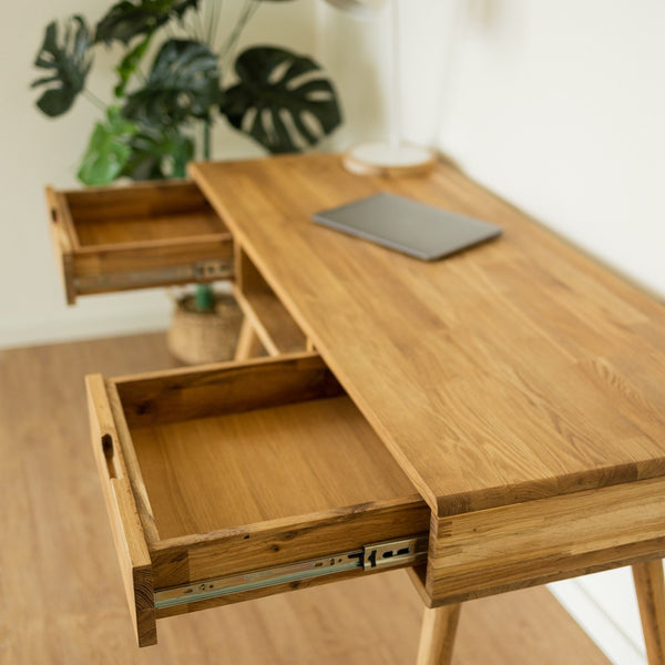 NordicStory Mesa escritorio de madera maciza de roble sostenible