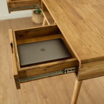 NordicStory Mesa escritorio de madera maciza de roble sostenible