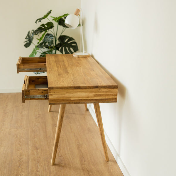 NordicStory Mesa escritorio de madera maciza de roble sostenible