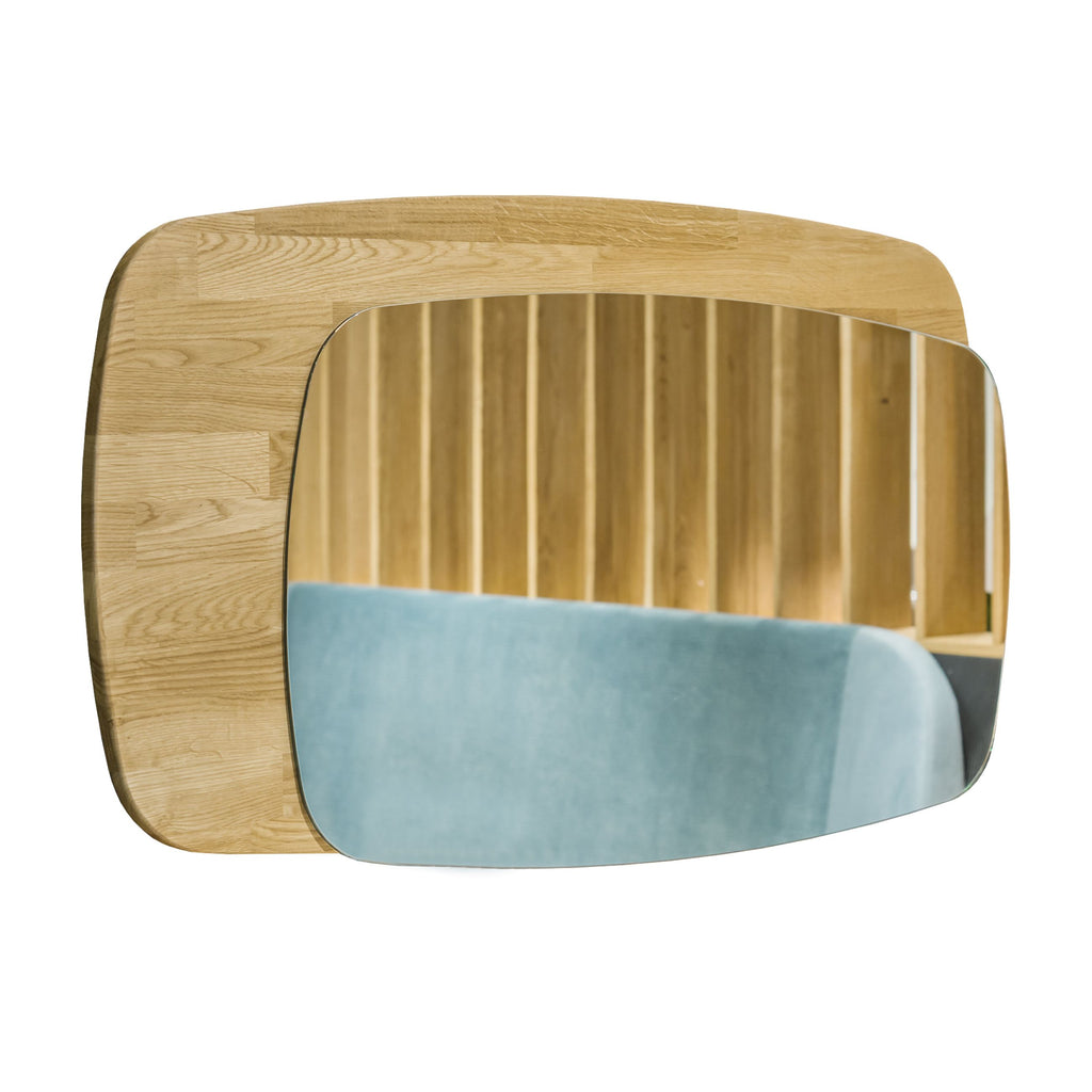 NordicStory Espejo de madera maciza de roble 