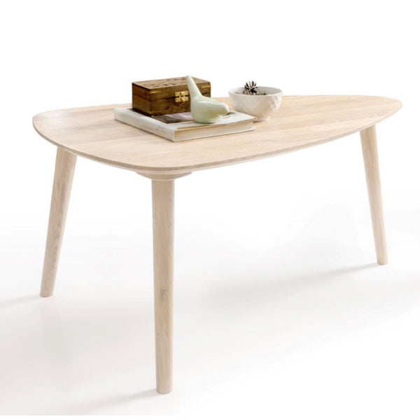 Mesas apilables de centro de madera maciza de roble Escandi 2, 70 x 50 x 36 cm. / 73.8 x 70 x 45 cm. / 90 x 60 x 46 cm. | NordicStory