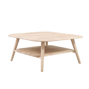 NordicStory Mesa de centro de madera maciza de roble