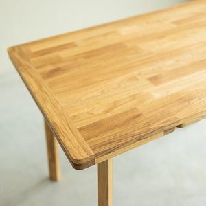 NordicStory Mesa extensible de comedor de madera maciza de roble sostenible