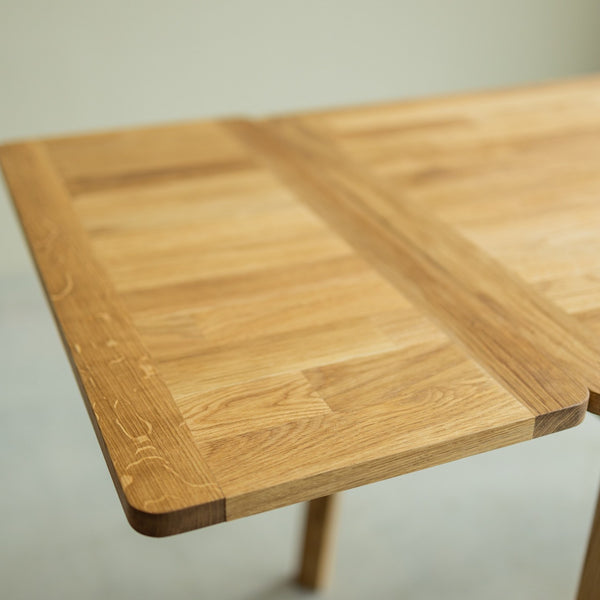 NordicStory Mesa extensible de comedor de madera maciza de roble sostenible