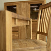 Mesa extensible de comedor de madera maciza de roble sostenible