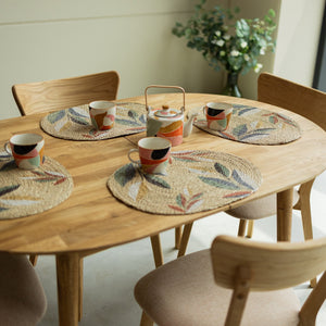 NordicStory Conjunto mesa de madera maciza Escandi y 4 sillas Diana