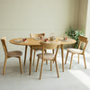 NordicStory Conjunto mesa de madera maciza Escandi y 4 sillas Diana