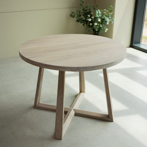 NordicStory Mesa extensible de comedor de madera maciza de roble sostenible