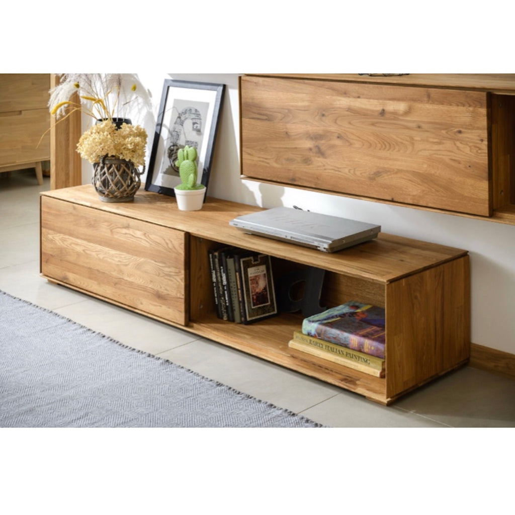 Muebles de TV de madera roble macizo estilo escandinavo o nordico