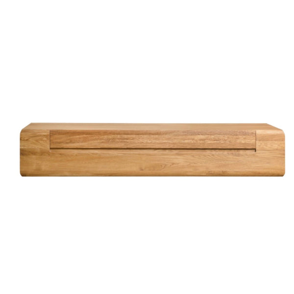  NordicStory Mueble de TV flotante de madera maciza de roble