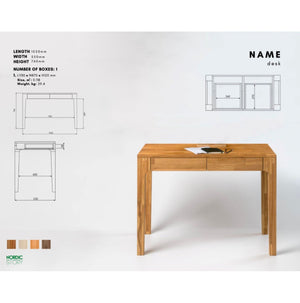 NordicStory Mesa escritorio de madera maciza de roble Axel I