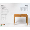 NordicStory Mesa escritorio de madera maciza de roble "Axel I"