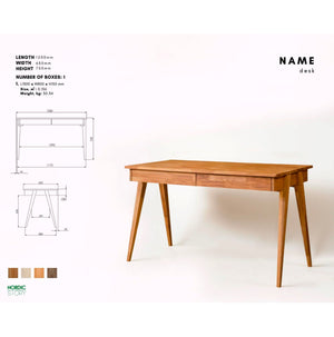 NordicStory Mesa escritorio de madera maciza de roble Berg