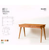 NordicStory Mesa escritorio de madera maciza de roble "Berg"